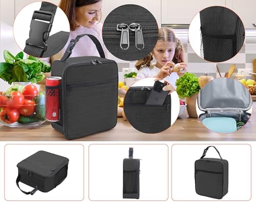 Lunch Box for Men - Reusable Lunch Bag Men Adult Women- Insulated Small LunchBox (Depth Gray)