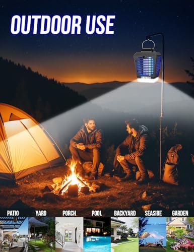 Bug Zapper Outdoor, Mosquito Zapper with LED Light, Fly Zapper Outdoor Indoor, Insect Zapper Electric Fly Traps, Plug in Mosquito Killer for Patio Yard