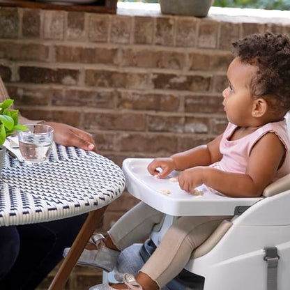 Ingenuity Baby Base 2-in-1 Booster Feeding and Floor Seat with Self-Storing Tray - Cashmere