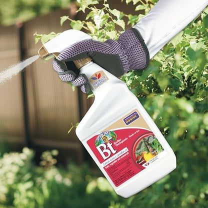 Bonide 8066 Captain Jack's Bacillus Thuringiensis BT Organic Worm & Caterpillar Control, 32 oz. Ready-to-Us - Quantity 1