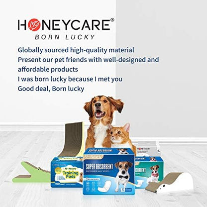 HONEY CARE All-Absorb Disposable Female Dog Diapers M Size, Improved Bigger Size, 36 Count, Super Absorbent, Breathable, Wetness Indicator (Pack of 1, 36 Count Total)