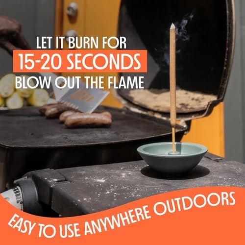 Murphy’s Naturals Mosquito Repellent Incense Sticks, 24 Count, DEET Free Insect Repellent with Citronella for Outdoor Yard, 2.5+ Hours per Stick