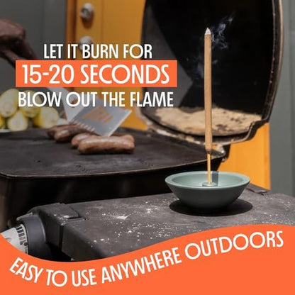 Murphy’s Naturals Mosquito Repellent Incense Sticks, 24 Count, DEET Free Insect Repellent with Citronella for Outdoor Yard, 2.5+ Hours per Stick