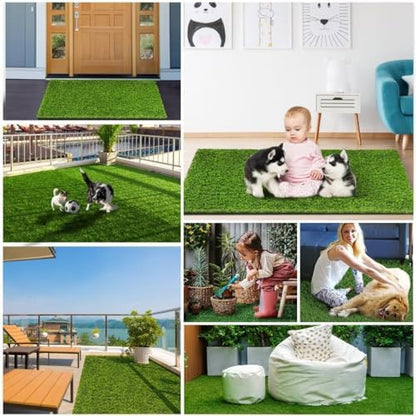 Artificial Grass, Professional Dog Grass Mat, Potty Training Rug and Replacement Turf Outdoor Rug Patio Lawn Decoration, Easy to Clean with Drainage Holes(47.3x31.5 inches)