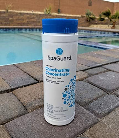 SpaGuard Spa Chlorinating Concentrate, 2 lb, Single, Advanced Spa Water Treatment for Hot Tubs and Spas, Quick Dissolving Oxidizer
