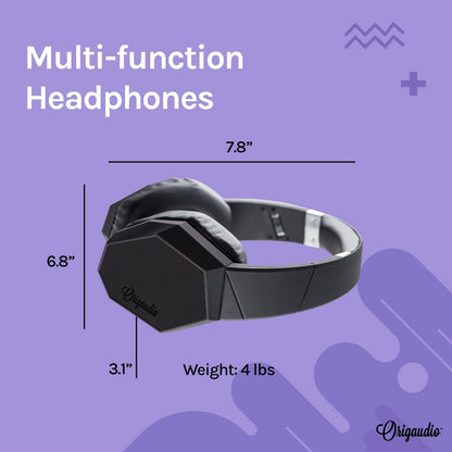 Origaudio Wrapsody Wireless Noise-Cancelling Headphones - Over 10 Hours of Play Time and 85% Noise-Canceling Effect - 33-Foot Wireless Range
