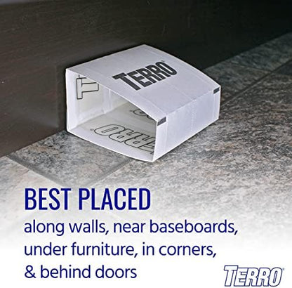 TERRO T3206SR Non-Toxic Indoor Spider, Ant, Cockroach, Centipede, and Crawling Insect Trap - 12 Traps