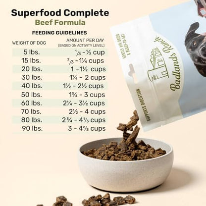 Superfood Complete, Adult Dog Food, Air-Dried, High Protein, Zero Fillers, Superfood Nutrition by Katherine Heigl (24 oz., Beef Formula)