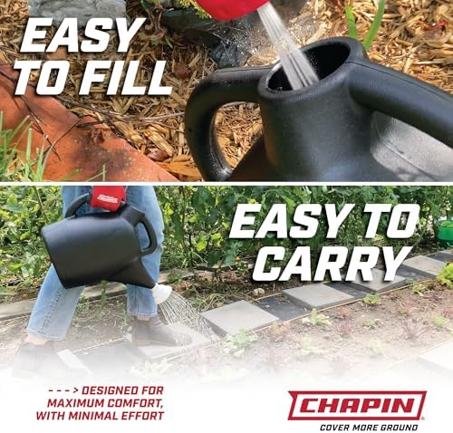 Chapin 47998: 2 Gallon Watering Can for Indoor & Outdoor Plants, 100% Recycled Plastic with Removable Nozzle, Drip-Free Sprinkler Head, Made in USA