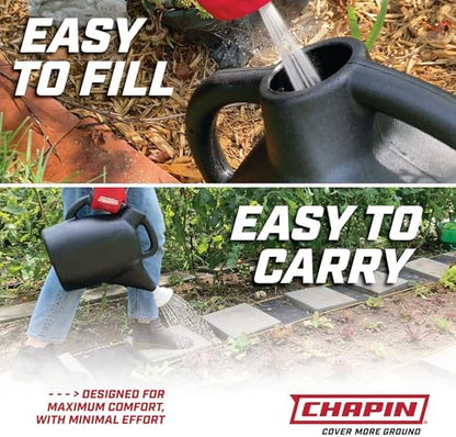 Chapin 47998: 2 Gallon Watering Can for Indoor & Outdoor Plants, 100% Recycled Plastic with Removable Nozzle, Drip-Free Sprinkler Head, Made in USA