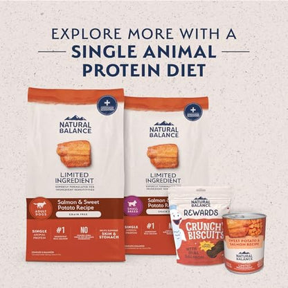 Natural Balance Limited Ingredient Small Breed Adult Grain-Free Dry Dog Food, Salmon & Sweet Potato Recipe, 12 Pound (Pack of 1)