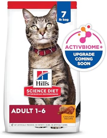 Hill's Science Diet Adult 1-6, Adult 1-6 Premium Nutrition, Dry Cat Food, Chicken Recipe, 7 lb Bag