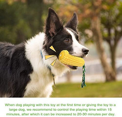 Carllg Dog Chew Toys for Aggressive Chewers, Indestructible Tough Durable Squeaky Interactive Dog Toys, Puppy Teeth Chew Corn Stick Toy for Small Medium Large Breed