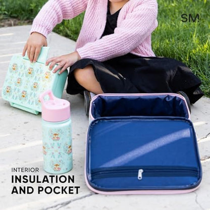 Simple Modern Disney Kids Lunch Box for School | Reusable Insulated Lunch Bag for Toddler, Girl, and Boy | Meal Containers with Exterior & Interior Pockets | Hadley Collection | Princess Rainbows