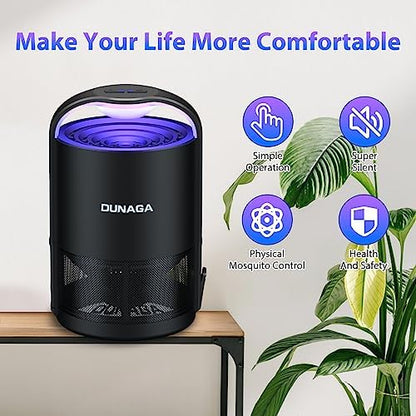 Fly Traps, Fruit Fly Trap Indoor, Gnat Traps, Bug Zapper Indoor,Mosquito Traps with 10 Sticky Glue Boards, Black