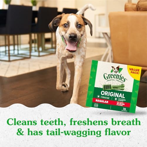 Greenies Original Regular Dental Dog Treats, 36 oz. Pack (36 Treats)
