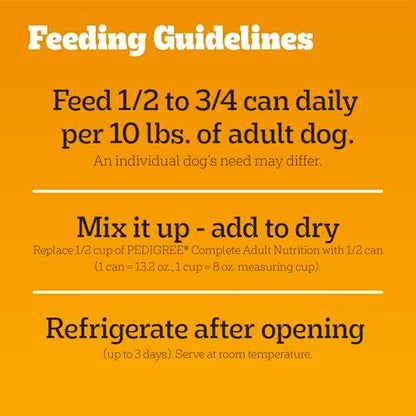 Pedigree Choice Cuts in Gravy Adult Canned Soft Wet Dog Food, Beef & Country Stew, 13.2 oz. Cans (12 Count, Pack of 1)