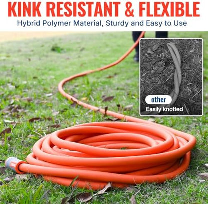 YAMATIC Heavy Duty Short Garden Hose 5/8 in x 5 ft with Swivel Fitting, Super Flexible Leader hose,All-weather, Lightweight, Burst 600 PSI
