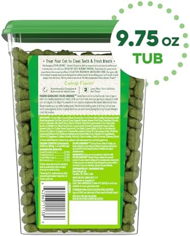 Greenies Feline Adult Dental Cat Treats, Catnip Flavor, 9.75 oz. Tub