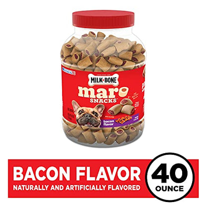 Milk-Bone MaroSnacks Bacon Flavor Small Dog Treats With Bone Marrow, 40 Ounces (Pack of 2) (Packaging Design May Vary)