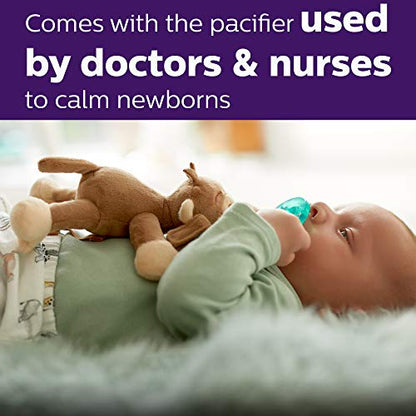 Philips AVENT Soothie Snuggle Pacifier Holder with Detachable Pacifier, 0m+, Monkey, SCF347/02