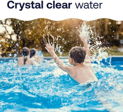 HTH 42049 Pool Care 1" Chlorine Tabs, Swimming Pool Sanitizer with Added Clarifier - Eliminates Bacteria & Algae, Makes Water Clean & Crystal Clear, Sanitizes & Protects - Slow Dissolving, 1.5 lbs