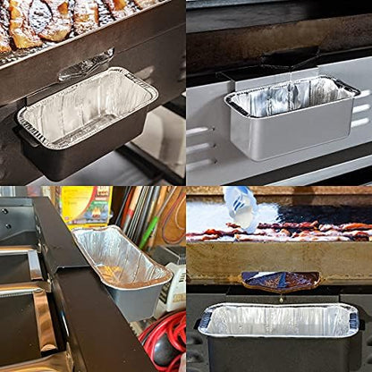 50Pack Drip Pan Compatible for Blackstone Griddles 28 & 36 & 30 & 22 & 17 Inches, Aluminum Foil Grease Drip Pans, Grill Grease Tray Griddle Accessories