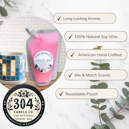 304CandleCo Large Squeeze Soy Wax Melt - 50 SCENTS! - Highly Fragrant & Hand-Crafted - Easy Mix & Match - American Made - Perfect for Wax Warmers (8oz, Pumpkin Pecan Waffles)
