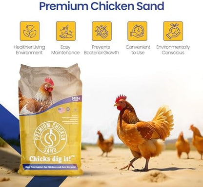 2 Pack 50 lb Bag Odor Eliminating Bedding for Chicken Coops, Nesting Boxes & Runs