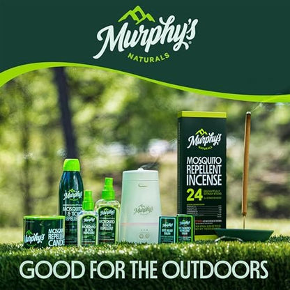 Murphy’s Naturals Mosquito Repellent Incense Sticks, 24 Count, DEET Free Insect Repellent with Citronella for Outdoor Yard, 2.5+ Hours per Stick