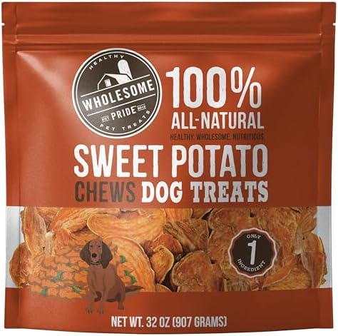 Wholesome Pride Sweet Potato Chews All-Natural Single Ingredient Dog Treats, 32 oz