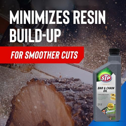 STP Premium Bar and Chain Oil, Tools and Chainsaw Oil Treatment Reduces Bar and Chain Wear, 32 Oz