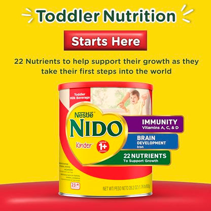 Nido NESTLE Kinder 1+ Powdered Milk Beverage 1.76 lb. Canister