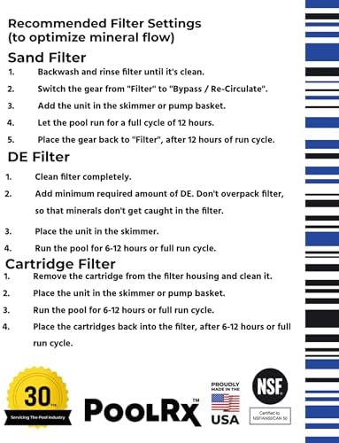 PoolRx Pool Unit #101066 6 Month Algaecide Treats 20k-30k gallons, Black