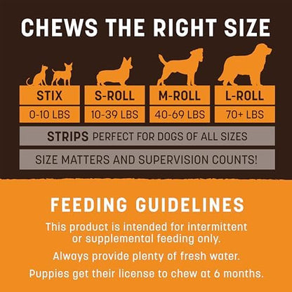 Earth Animal No Hide Small Long Lasting Dog Chew Rolls, Chicken, 7.2 Oz