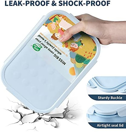 MISS BIG® Bento Box,Bento Box for Kids,Lunch Box Kids,Leakproof Kid Lunch Box,Lunch Containers No BPAs and Chemical Dyes,M/W,D/W & Fridge Safe(1150ml Blue)