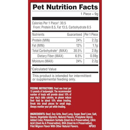 Pup-Peroni Filet Mignon & Bacon Flavor Dog Treats, 5.6 Ounce (Pack of 8)
