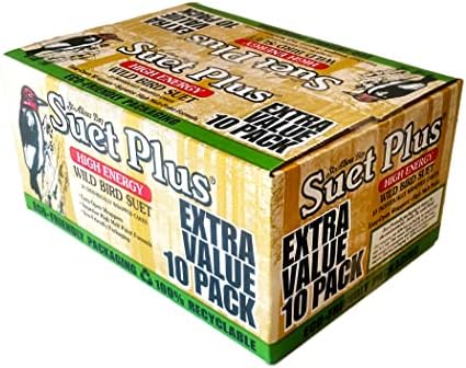 Suet Cake Variety Packs | 11 oz. Wild Bird Suet Cakes | (High Energy, 10 Pack)