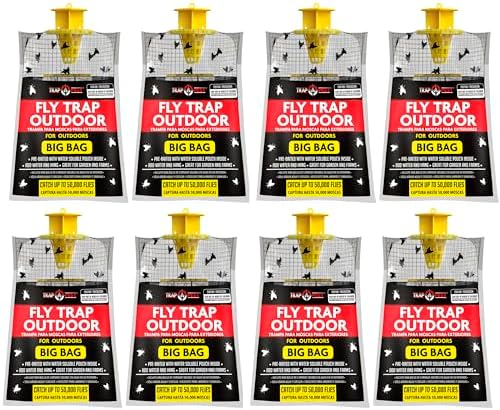 8 Pack Big Bag Fly Bag Trap - Fly Bags Outdoor Disposable Fly Trap Bag - Fly Trap Disposable Horse Fly Traps Outdoor - Fly Trap Bags Outdoor Net