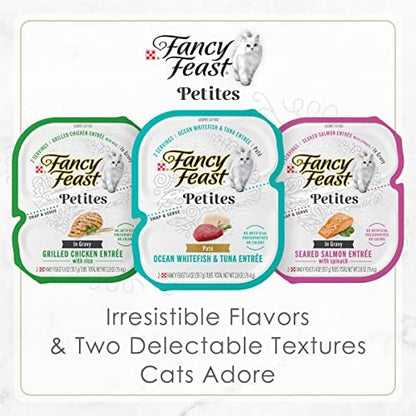 Purina Fancy Feast Gourmet Gravy Wet Cat Food, Petites Turkey & Sweet Potato Entree - (Pack of 12) 2.8 oz. Tubs