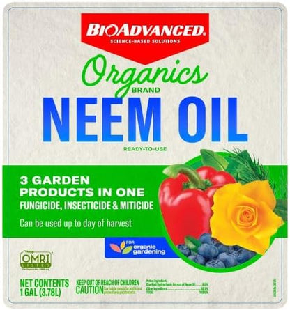BioAdvanced Organics Brands Neem Oil, Ready-to-Use, 1 Gal