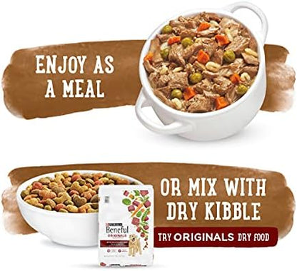 Purina Beneful Gravy Wet Dog Food Variety Pack, Prepared Meals Stew - (12) 10 oz. Tubs