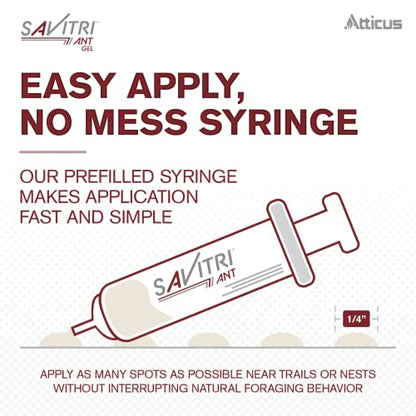 Atticus Savitri Ant Gel Bait (4 x 30 Grams) - Indoor and Outdoor Use - Indoxacarb Ant Killer