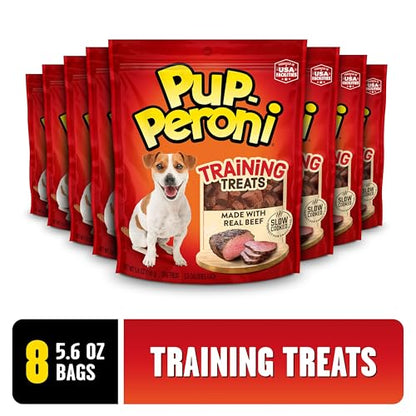 Pup-Peroni Training Dog Treats, Original Beef Flavor, 5.6 Ounce (Pack of 8), Made with Real Beef, Bite Size Rewards