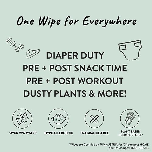 The Honest Company Clean Conscious Multi-Use Wipes | Hypoallergenic + Unscented for Sensitive Skin | Over 99% Water, Compostable, Plant Based, Baby Wipes | Pattern Play, 720 Count