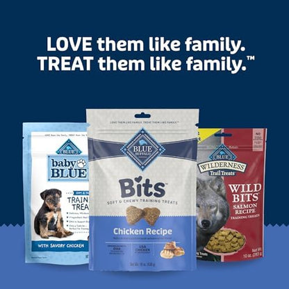 Blue Buffalo Bits Soft Dog Treats for Training, Made With Natural Ingredients & Enhanced with DHA, Chicken Recipe, 19-oz Bag