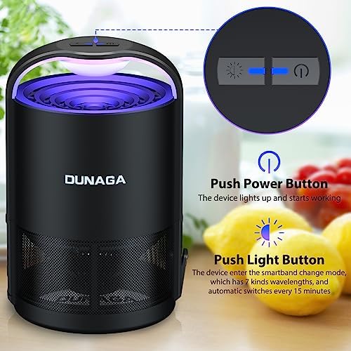 Fly Traps, Fruit Fly Trap Indoor, Gnat Traps, Bug Zapper Indoor,Mosquito Traps with 10 Sticky Glue Boards, Black