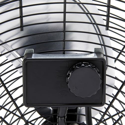 Amazon Basics 20" High Velocity Industrial Fan, Floor Fan, with 3 Speeds, Tilt Head, ETL-Listed Safety Compliance, Metal Housing/Blades, Ideal for Industrial/Commercial Space/Garage/Gym, 125W, Black