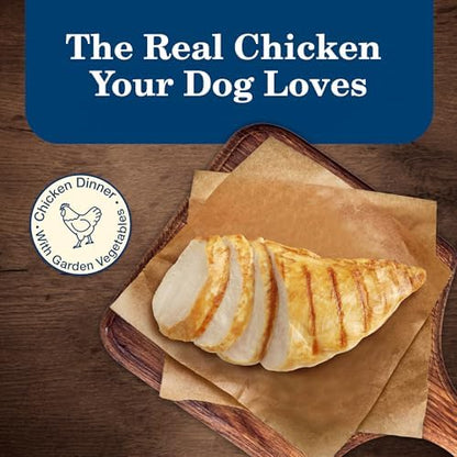 Blue Buffalo Homestyle Recipe Senior Wet Dog Food, Made with Natural Ingredients, Chicken Dinner with Garden Vegetables, 12.5-oz Cans (12 Count)