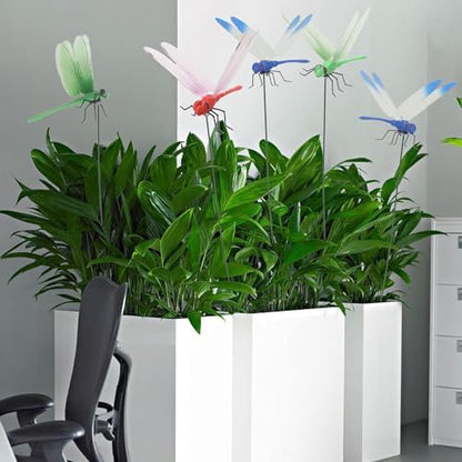 9 Pack Dragonfly Clip,3D Dragonfly Garden Stakes Decor,Fly Deterrent,Dragonfly Humming Bird Stakes,Deer and Horse Fly Deterrent,Garden Bird and Fly Scare Devices for Indoor Outdoor